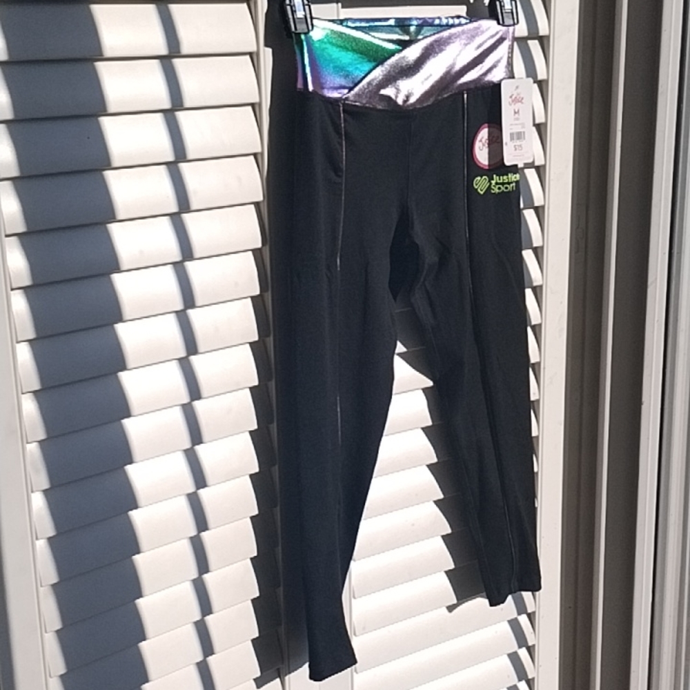 NEW Justice Sport Cross Leggings w/ tech pocket